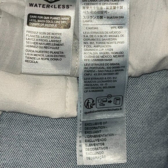 LEVI'S RIBCAGE STRAIGHT ANKLE Waist 32 L 27  Blue Denim Button Fly Jeans - EUC - Picture 10 of 13